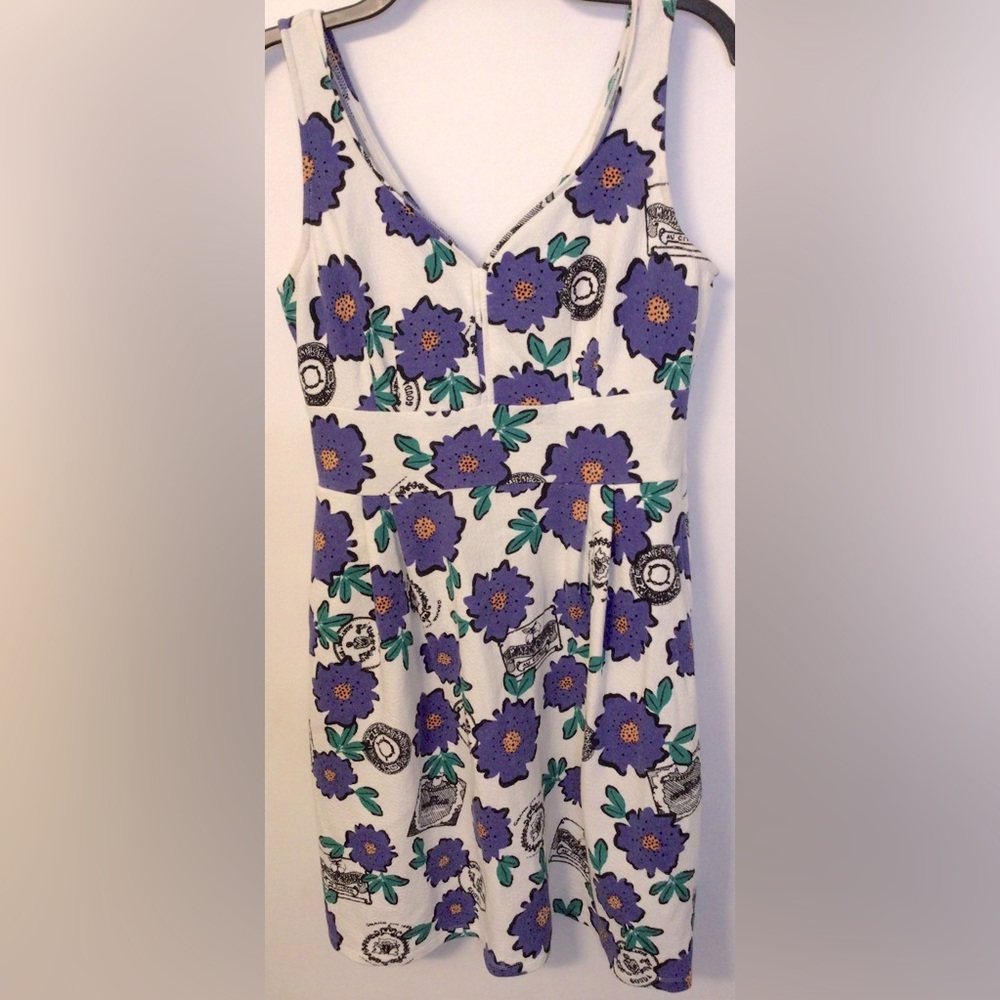 Maison Jules Sleeveless floral Dress size medium